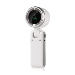 SG STOCKS | Foldable Mini Turbo Fan 4000mAh Rechargeable 5-Speed Portable Handheld/Desktop/Neck-Hanging Cooling Fan
