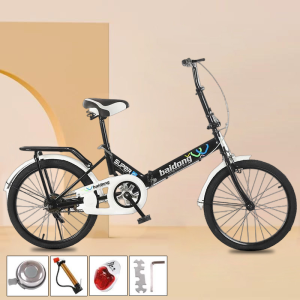 Portable Super Lightweight Mini Bicycle New Folding Bicycle College Studen Adult Male and Female Student Disc Brake Geared Foldable Bicycle