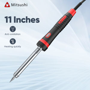 Mitsushi 60W Solder Iron 4pcs Solder Iron Adjustable Temperature Solder Listrik 1 Set Solder Listrik Iron Alat Solder Listrik /Heating Tool