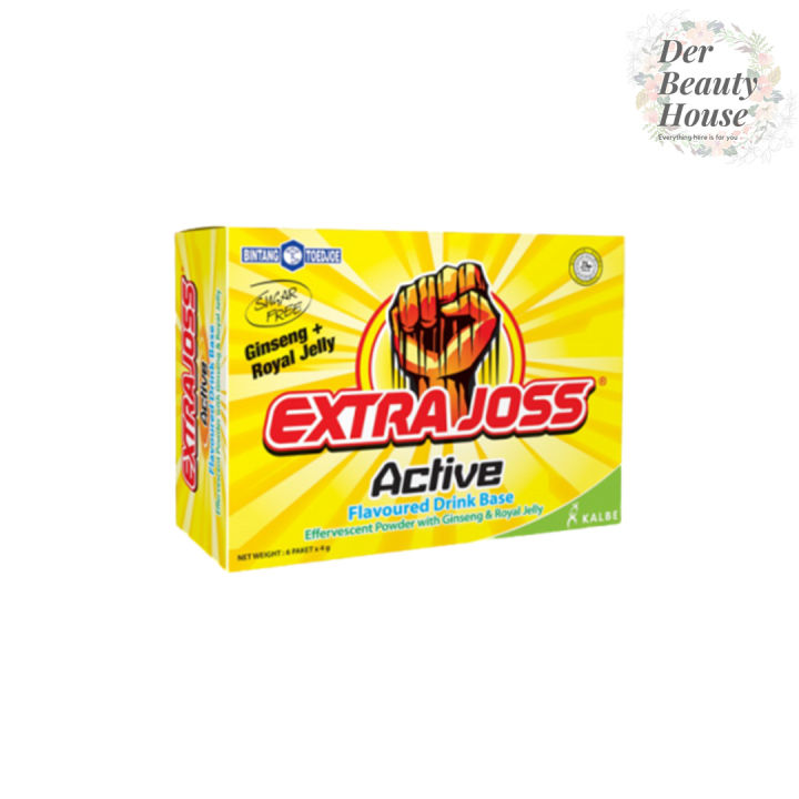 EXTRAJOSS ACTIVE FLAVORED DRINK BASE 10 packets* 6 sachets effervescent ...