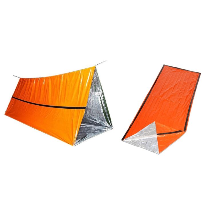 2 Person Survival Emergency Tent with Emergency Sleeping Bag ...