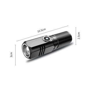 Vimite Super Bright Mini Flashlight 10000 Lumens USB Rechargeable Telescopic Torch Lights zoom Portable Outdoor waterproof for Hiking Ting Camping Lamp