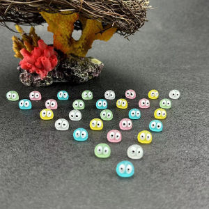 Fantic 10Pcs Luminous Briquettes Elfs Black Ball Sprite Duck Figurine Home Decor Glowing Miniature Fairy Garden Decoration Accessories