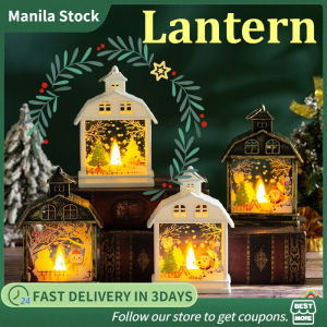 Christmas Lighted Hanging Lantern Retro Santa Claus Safety Night Light Table Ornaments Christmas Decorations