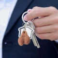 Tricky Men Penis Pendant Simulation Testicle Keyring Keychain Mini Car Keychain Accessories. 