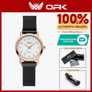 OPK jam tangan wanita terbaru 2025 anti air stylish elegan bercahaya cermin HD tali jam baja tahan karat jam tangan perempuan