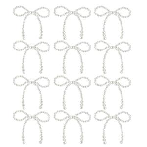 12Pieces Artificial Pearls Bowknot Cake Toppers Wedding Cake Decoration for Wedding Birthday Cake Decoration Supplies