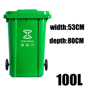 【Factory Direct】30/50/100/120/240L Food/Commercial and Industrial Trash Cans Large Trash Cans Wheeled Trash Cans Plastic