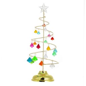 FEELDG dây chuyền pha lê Đèn cây thông Noel Nhiều màu sắc 3 kích thước tùy chọn Đèn trang trí Giáng sinh Sáng tạo Đèn LED phát sáng Đèn bàn Trang trí Giáng sinh