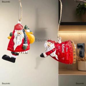 [COD] Bsuimki 1ชิ้นอะคริลิครูปเทวดาวินเทจเครื่องประดับคริสต์มาสซานตาคลอสต้นไม้เครื่องประดับแขวน2026ตกแต่งงานเลี้ยงวันคริสต์มาส