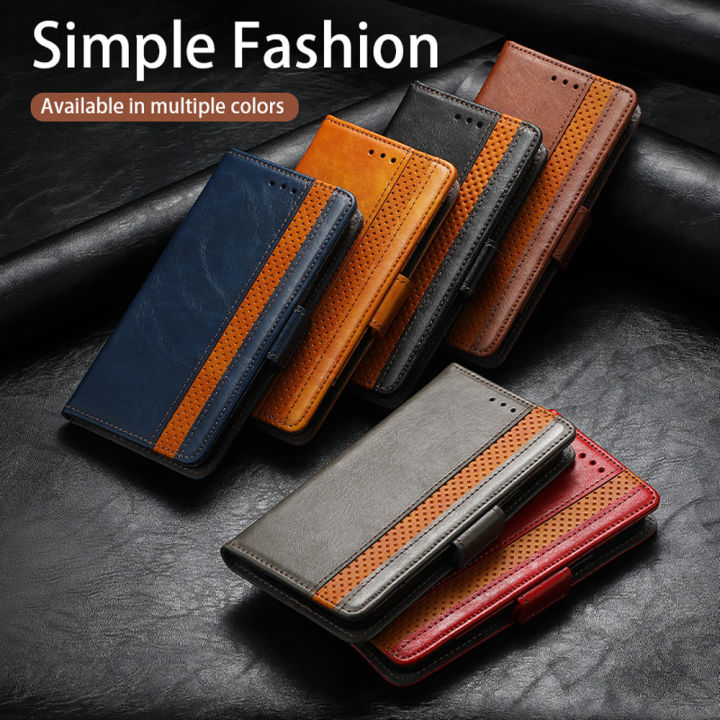 Flip%20Case%20for%20Samsung%20Galaxy%20S26%20S25%20S24%20Plus%20Ultra%20SE%20edge%20Wallet%20Simple%20Splicing%20Textured%20Men%20Leather%20Classic%20Phone%20Cover%20-%20Image%202