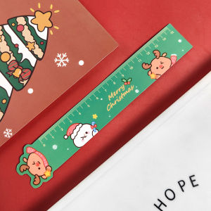 Bộ thước kẻ  4 món dành cho học sinh họa tiết mùa Giáng sinh