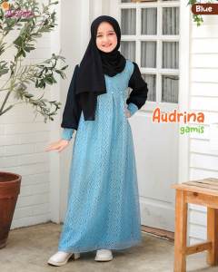 Gamis anak audrina / dress anak brokat perempuan / dress anak brokat import / dress anak branded