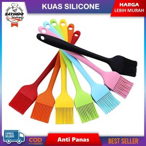 KUAS SILIKON Tahan Panas FOOD GRADE - Premium Silicone Brush - Kuas Oles Panggangan - Kuas Oles Mentega