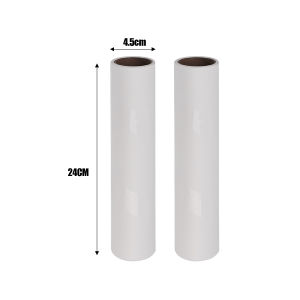 [24CM]Sticky Lint Roller Detachable Rod Floor Lint Roller Long Pole Sticky Roller Mop Dust Sticky Hair Pet Fur Remover