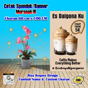Spanduk Banner Es Dalgona Ukuran 60 cm x 100 cm