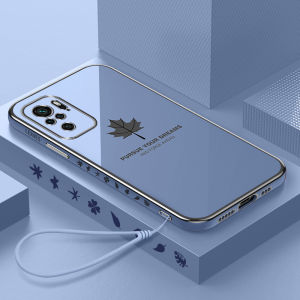 PROMO Case MAPLE XIAOMI REDMI NOTE 10 4G NOTE 10S NOTE 10 5G softcase Silikon Motif Daun BONUS Tali Strap