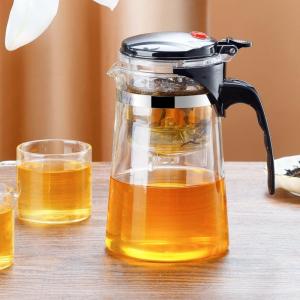 750ML Creative High Borosilicate Glass Filter Teapot Home Office Gift Large Capacity Press Floating Cup With Lid For Perfect Tea h260818