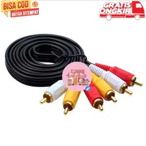 P209 ORI KABEL RCA 10M HITAM 3 TO 3 3X3 CABANG 3IN1 10 M METER CABEL CABLE AUDIO VIDEO GAMBAR SUARA