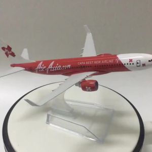 JASON TUTU 16cm AirAsia Airbus A320 Plane Model Airplane Model Boeing 737 Aircraft Model 1:400 Diecast Metal Airplanes Plane Toy