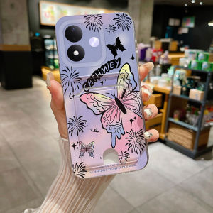 Phone Case for Redmi Note 17 Pro Max 5G Fashion Butterfly Flower Pattern with Card Pocket Design Silicone Soft Casing for Redmi Note17 Pro Max 5G Pretty Phone Cover