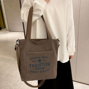New Trend Womens Shoulder Bag Fashion Casual Large Capacity College / School Student Tote Classic Bag Canvas Crossbody Bag