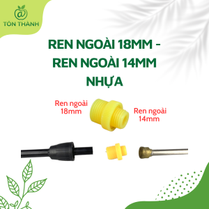 KHỚP NỐI CHUYỂN REN NHỰA VÀ ĐỒNG CÁC LOẠI 14MM 18MM 20MM 22MM