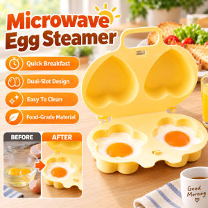 Microwave Egg Steamer Quick Egg Cooker Egg Poacher Kitchen Cooking Tool Steamer Basket Breakfast Maker