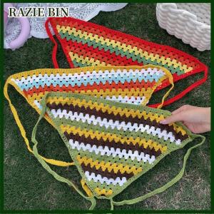 RAZIE BIN Pháp Retro dễ thương rỗng dệt kim Crochet tam giác headscarf Mùa xuân mùa hè phong cách MỤC VỤ tam giác Headband