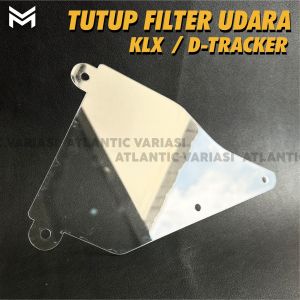 TUTUP BOX FILTER KLX / TUTUP FILTER UDARA MODEL TRANSPARAN KACA BENING 2 MM TUTUP KACA TRANSPARAN D-TRACKER 150 PLUG AND PLAY QUALITY OTIGINAL MIKA AKRILIK GRADE A TUTUO BOX VARIASI MOTOR KLX TRANSPARAN PNP KLX