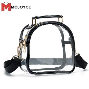 MOJOYCE Women Fashion Handbag PVC Transparent Summer Splicing Color Shoulder Armpit Bag Tote Purse Bag