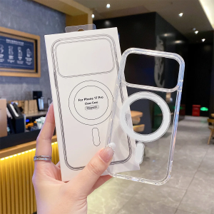 Luxury Magnetic Magsafe Case for iPhone 17 Pro max / 17pro / 17 Air / 17 Back Cover Transparent Case