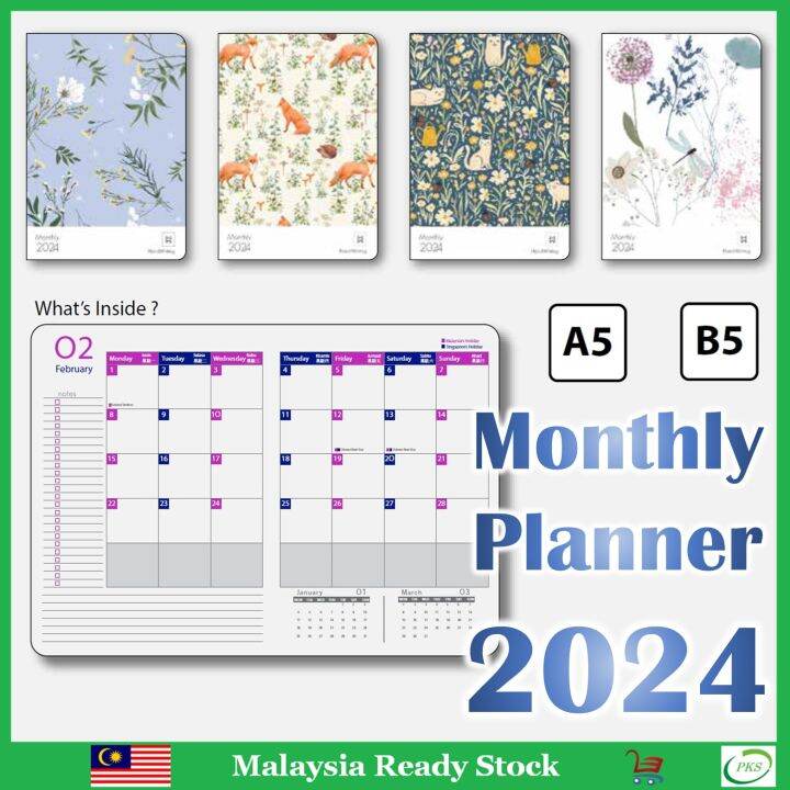 Planner Year 2024 A5 B5 Monthly Planner Book Lazada   1766bb8eaf1f17a964aea5fe9170e876  720x720q80 