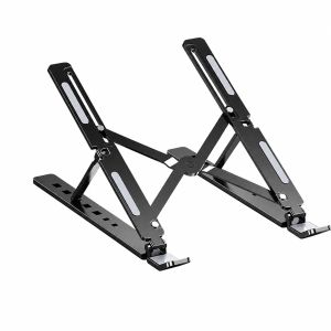 Adjustable Laptop Stand – Foldable & Portable 10 Height Levels Fits Up to 15” Laptops Ergonomic Design for Comfort & Ventilation