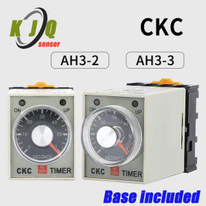 New CKC Time Relay Timer AH3-2 AH3-3 DC24V AC220V AC380V Power-on Delay Relay 1S 3S 6S 10S 30S 30S 60S 3M 6M 10M 30M ROUND TYPE 8 PINS SOCKET