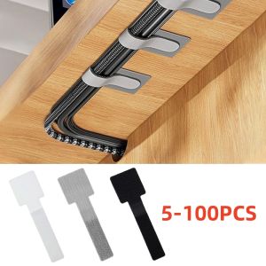 ZEEMIN Reusable Cable Ties Fastening Wire Organizer Cord Rope Holder Desk Management Self Adhesive Adjustable Cord Organizer Straps