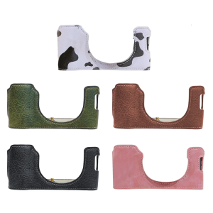 Camera Half Shell Case PU Leather Bag for X100VI with Convenient Tripod Mount and Anti Scratch Interior