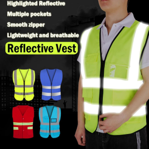 Adult Safety Vest Visibility Reflective Vest Adjustable Safety Warning Site Riding Warning Waistcoat