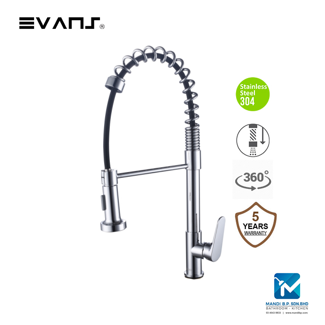 Evans Single Lever Spring Pull Down Kitchen Tap / Cold Tap | Lazada