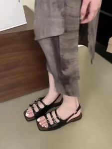 Namvitae Women R Flat Sandals Comfortable Adjustable Buckle Lightweight Casual Sandal