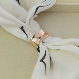 HUAGUES Alloy Bow Scarf Buckle Smooth Irregular Multifunctional Clothes Corner Clip Adjustable Minimalist Shawl Clasp Scarf Fixing