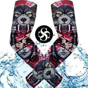 MANSET MOTIF TATTO LENGAN PANJANG PRIA BERGAMBAR KARAKTER PRINTING ELASTIS TIDAK PANAS BEBAS PILIH MOTIF