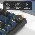 400PRO 75% Wireless Creamy Mechanical Keyboard Black, Gasket Hot Swappable RGB Gaming Keyboard, Bluetooth/2.4GHz/USB-C Thocky Keyboard with Pre-lubed Cream Grey Switches (82 Black). 