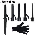 Professional interchangeable barrels 5 in 1 hair curling wand hair curler 5 Part Hair Curling Iron Ceramic Heat Resistant Glove. 