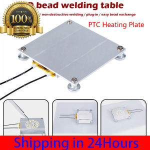 【Free Tweezers】220V LED Lamp Beads Remover Demolition Chip Welding Metal Solder Station PTC Heating Plate LED Remover PTC Heating Soldering Chip Remove Welding Station Split Plate 300W PTC Split Plat