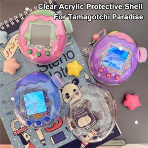 TLE96110 Clear Protective Cover Hard Acrylic With A Random Rotating Cap Protective Shell Machine Not Included Protective Case for Tamagotchi Paradise Electronic Pets Game Toys