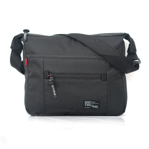 Ymg Nano Crossbody Bag Pria Casual Hitam - Slingbag Elegan Tahan Air dengan Slot Tablet