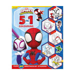Marvel Spidey & Amazing Friends 5 In 1 Colouring Book With 60+ Stickers & Fun Activities For Kids
