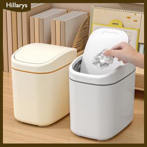 [Hillarys] Desktop Trash Can Small Mini Garbage Can Plastic Dustbin with Shake Cover for Home Office Waste Bins Household Cleaning