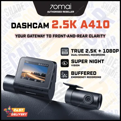 📸 70mai A410 Dash Cam | Night Vision A410 Dash Cam 2.5K+1080P Dual Dash Camera with HDR A410